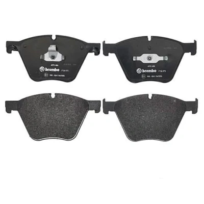 Imagem de BREMBO P 06 073 Jogo de pastilhas para travão disco preparado indicador aviso desgaste com grampo do êmbolo sem acessórios BMW: X5, 5 GT