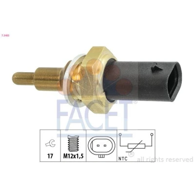 Imagem de FACET 7.3405 Sensor da Temperatura do Líquido de Refrigeração BMW: 5 Touring, 3 Coupe, Sedan, MINI: Hatchback