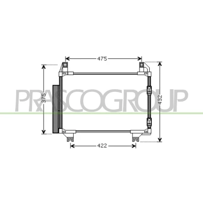 Imagem de PRASCO TY325C001 Condensador com secador 15 Alumínio 505 R 134a TOYOTA: Yaris II Hatchback