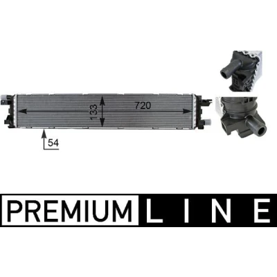 Imagem de MAHLE ORIGINAL CIR 1 000P radiador de baixa temperatura, ar sobrealimentação