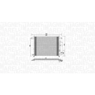 Imagem de MAGNETI MARELLI 350203943000 Condensador com secador 580x435x18 435 580 18 CHEVROLET: Aveo / Kalos Sedan