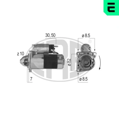 Imagem de ERA 220643 Motor de arranque 12 1,9 10 FIAT: Ducato III Van, Strada Pick up, Doblo I Cargo, OPEL: Astra H Caravan, Hatchback, Vectra C Caravan
