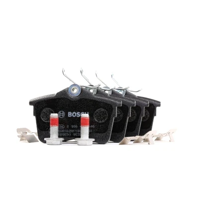 Imagem de BOSCH 0 986 494 646 Jogo de pastilhas para travão disco Baixo teor metálico com chapa anti ruído, parafusos mola, acessórios