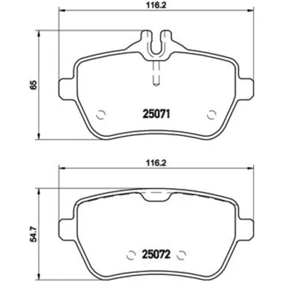 Imagem de BREMBO P 50 103 Jogo de pastilhas para travão disco preparado indicador aviso desgaste com parafusos pinça acessórios