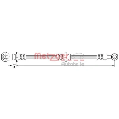 Imagem de METZGER 4110462 Mangueira de Travão 636 NISSAN: Primera Sedan