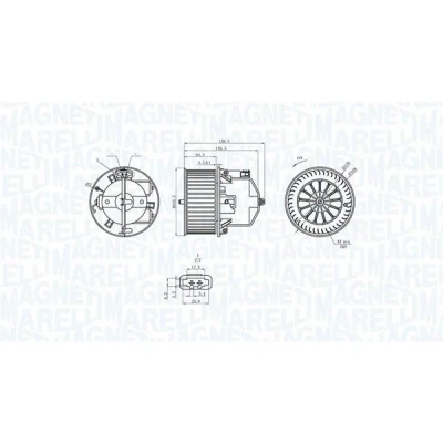 Imagem de MAGNETI MARELLI 069412360010 Motor eléctrico, ventilador do habitáculo 12V VOLVO: S80 II