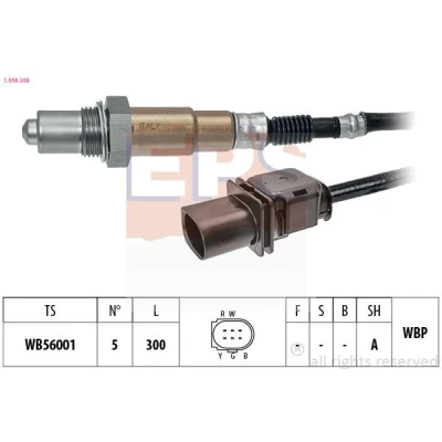 Imagem de EPS 1.998.388 Sonda Lambda com aquecimento, plana, de banda larga, Rosca pré lubrificada 5 AUDI: A4 B8 Avant, A5 Coupe