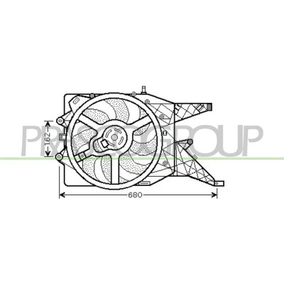 Imagem de PRASCO OP034F002 Ventilador de Radiador 405 300 OPEL: Corsa D Hatchback