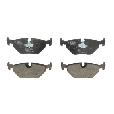 Imagem de BOSCH 0 986 469 960 Jogo de pastilhas para travão disco Baixo teor metálico com grampo do êmbolo BMW: 5 Sedan, 3 Coupe