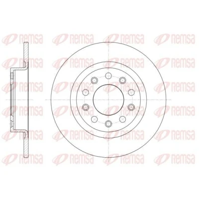 Imagem de REMSA 61445.00 Disco de travão Eixo traseiro 263,9, 263,9 10 5 cheio ALFA ROMEO: Giulietta Hatchback