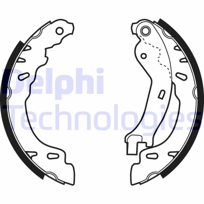 Imagem de DELPHI LS1971 Maxilas de Travão 180 32 FIAT: 500 Hatchback, Panda II FORD: KA Hatchback
