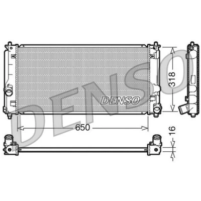 Imagem de DENSO DRM50044 Radiador, arrefecimento do motor Alumínio 650 318 16 TOYOTA: Celica VII Coupe