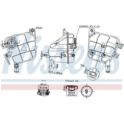 Imagem de NISSENS 996207 Depósito de Compensação Refrigerante 1,5 com capa