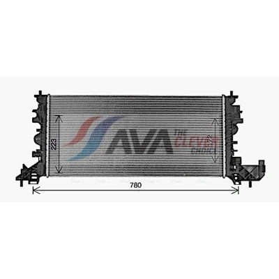 Imagem de PRASCO OL2703 Radiador, arrefecimento do motor Alumínio 680 299 26 com acoplamentos rápidos Aletas de refrigeração soldadas