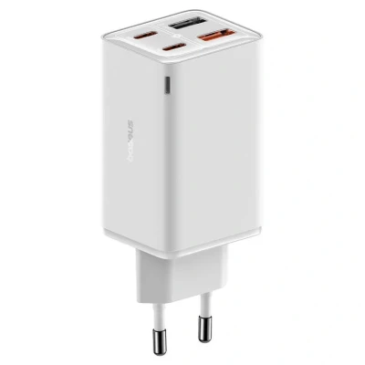 Imagem de Baseus GaN6 Pro Carregador de Parede 65W USB C/USB A Branco