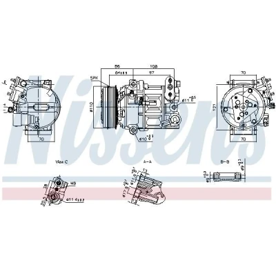 Imagem de NISSENS 890591 Compressor 12 PAG 46 R 134a