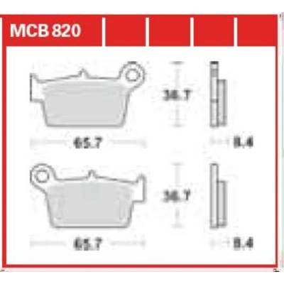 Imagem de TRW Organic Allround MCB820 Jogo de pastilhas para travão disco