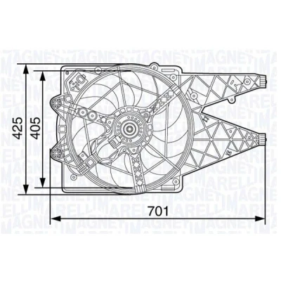 Imagem de MAGNETI MARELLI 069422472010 Ventilador de Radiador 405 12 220 350 FIAT: Ducato III Van