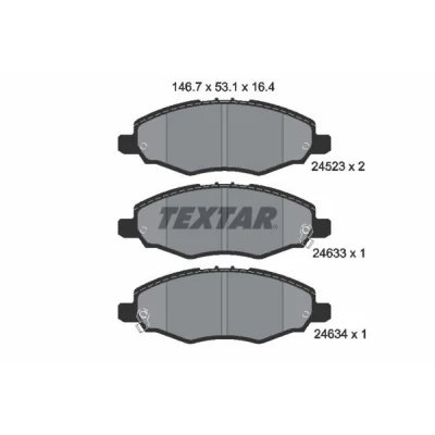 Imagem de TEXTAR 2452301 Jogo de pastilhas para travão disco com avisador sonoro desgaste TOYOTA: HILUX 3 Pick up