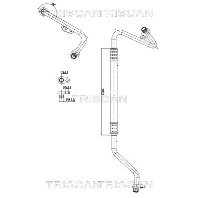 Imagem de TRISCAN 9010 28075 Conduta de alta/baixa pressão, ar condicionado do compressor para o condensador
