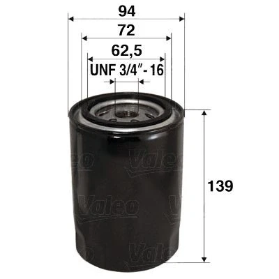 Imagem de VALEO 586015 Filtro de óleo UNF 3/4&quot; 16 aparafusado VOLKSWAGEN: GOLF 3, Polo III Hatchback, 2, AUDI: A4 B5 Avant, Sedan