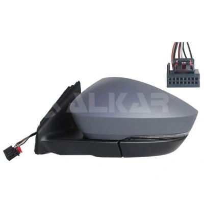 Imagem de Espelho retrovisor Alkar 9039771 esquerda com subcapa elétrico aquecível, convexo para veículo volante à