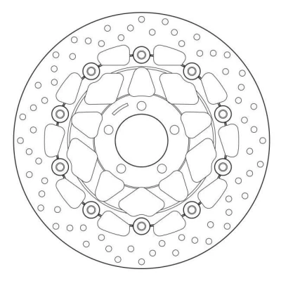 Imagem de BREMBO disco de travão Serie Oro à frente 300mm 5mm 5 perfurado, duas peças, flutuante 78B40841 Discos