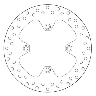Imagem de BREMBO Disco de travão traseira 255mm 5mm 4 perfurado 68B407A4 Discos