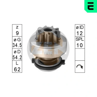 Imagem de ERA ZN1070 Engrenagem de roda livre, motor arranque NISSAN: TERRANO 2