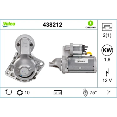 Imagem de VALEO 438212 Motor de arranque 12 1,8 10 NEW ORIGINAL PART OPEL: Corsa C Hatchback, Astra H Caravan, Hatchback
