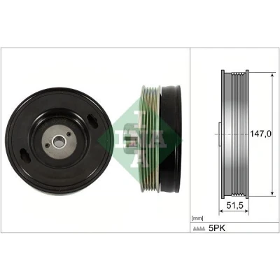 Imagem de INA 544 0509 10 Polia da Cambota 147mm