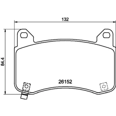 Imagem de HELLA 8DB 355 040 901 Jogo de pastilhas para travão disco com avisador sonoro desgaste acessórios TESLA: Model 3, Y