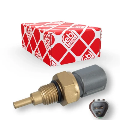 Imagem de FEBI BILSTEIN 106733 Sensor da Temperatura do Líquido de Refrigeração cinzento com retentor TOYOTA: Yaris III Hatchback