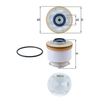 Imagem de MAHLE ORIGINAL KX 586D Filtro de Combustível Cartucho filtrante FIAT: Fullback Pick up, MITSUBISHI: L200 / Strakar V up