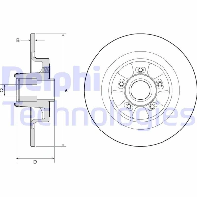Imagem de DELPHI BG9133RS Disco de travão 300 11 5 cheio oleado não tratado com o rolamento da roda, anel sensor do ABS RENAULT: CLIO 3