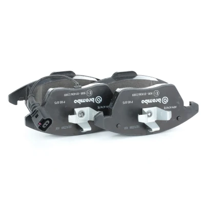 Imagem de BREMBO P 85 075 Jogo de pastilhas para travão disco incl. contacto aviso desgaste com grampo do êmbolo sem acessórios endado, norauto, oscaro