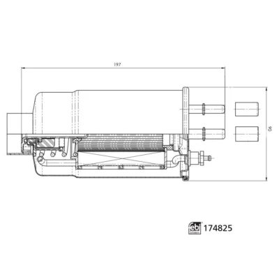 Imagem de FEBI BILSTEIN 174825 Filtro de Combustível dos tubos, com parafuso escoamento água FIAT: Ducato III Van