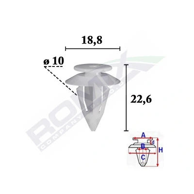 Imagem de ROMIX C70584 Grampo, friso