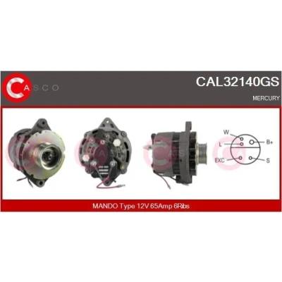 Imagem de CASCO CAL15165AS Alternador 12V 150A PEUGEOT: 206 Hatchback, Partner I Van, 406 Sedan, CITROËN: Xsara Berlingo / First Van