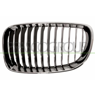 Imagem de BLIC 6502 07 0085997P Grelha de Radiador à frente, lado esquerdo crómio, preto BMW: 1 Coupe, Hatchback