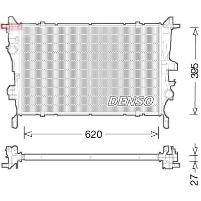 Imagem de DENSO DRM09045 Radiador, arrefecimento do motor 620 395 27 FIAT: 500X
