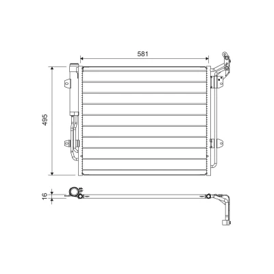 Imagem de VALEO 814157 Condensador com secador 15 14 Alumínio 495 R 134a VOLKSWAGEN: Sharan II