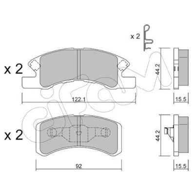 Imagem de CIFAM 822 605 0 Jogo de pastilhas para travão disco com avisador sonoro desgaste MITSUBISHI: Mirage / Space Star Hatchback