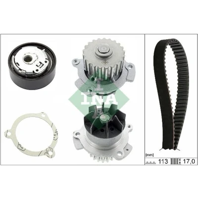 Imagem de INA 530 0663 30 bomba de Água + Kit Correia Distribuição com água