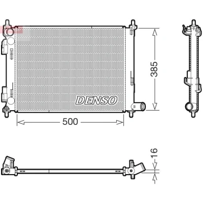 Imagem de DENSO DRM43013 Radiador, arrefecimento do motor 500mm 385mm 16mm