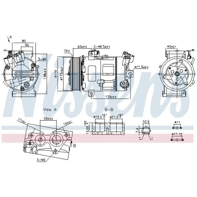 Imagem de NISSENS 890947 Compressor DCS17IC 12 PAG 46 YF R 134a RENAULT: MASTER 3 Kasten