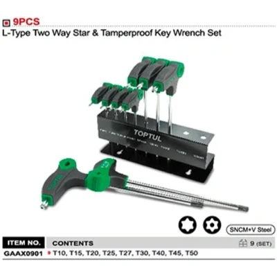 Imagem de TOPTUL GAAX0901 Chave de parafusos TORX: T10, T15, T20, T25, T27, T30, T40, T45, T50