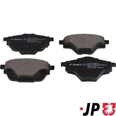 Imagem de JP GROUP 3163700610 Jogo de pastilhas para travão disco Eixo traseiro excl. contacto aviso desgaste PEUGEOT: 308 SW 2, II Hatchback