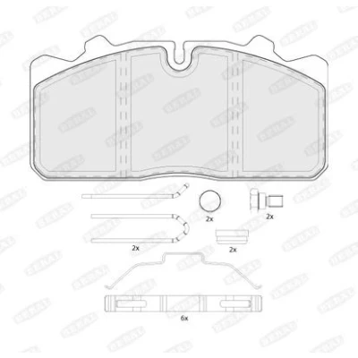 Imagem de BERAL BCV29088TK Jogo de pastilhas para travão disco preparado indicador aviso desgaste com acessórios IVECO: EuroCargo I III