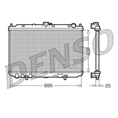 Imagem de DENSO DRM46016 Radiador, arrefecimento do motor Alumínio 695 400 25